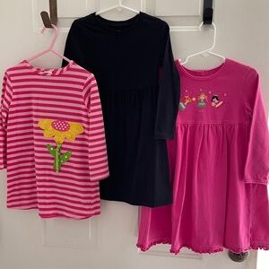 Lot of 3 Girls Long Sleeve Dresses size 4T Old Navy, Bailey Boys, J Khaki